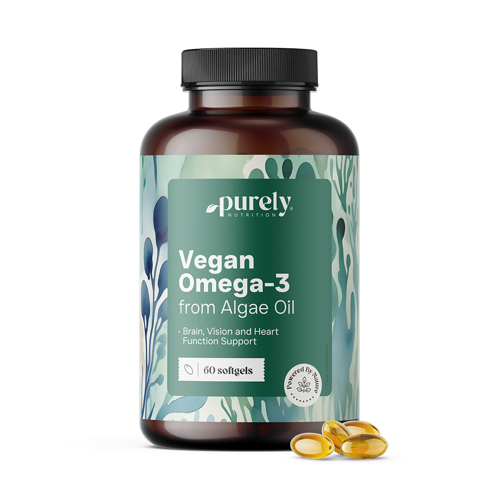 Veganská omega-3 1000 mg – z řas, 60 měkkých kapslí