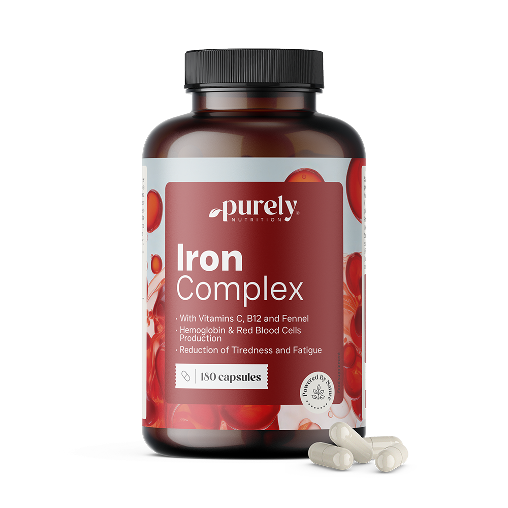 Iron Complex - železo s vitamíny C a B12, 180 kapslí