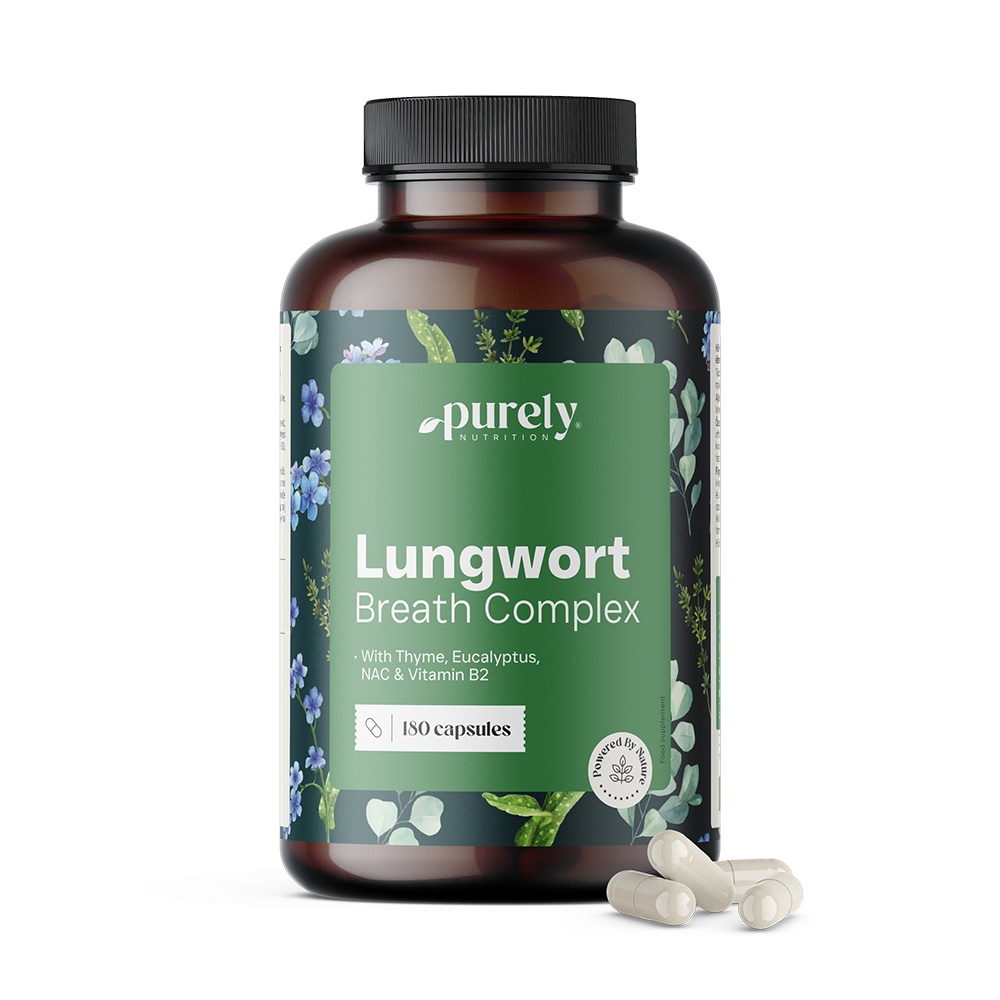 Lungwort Breath Complex – plicník s tymiánem a eukalyptem, 180 kapslí