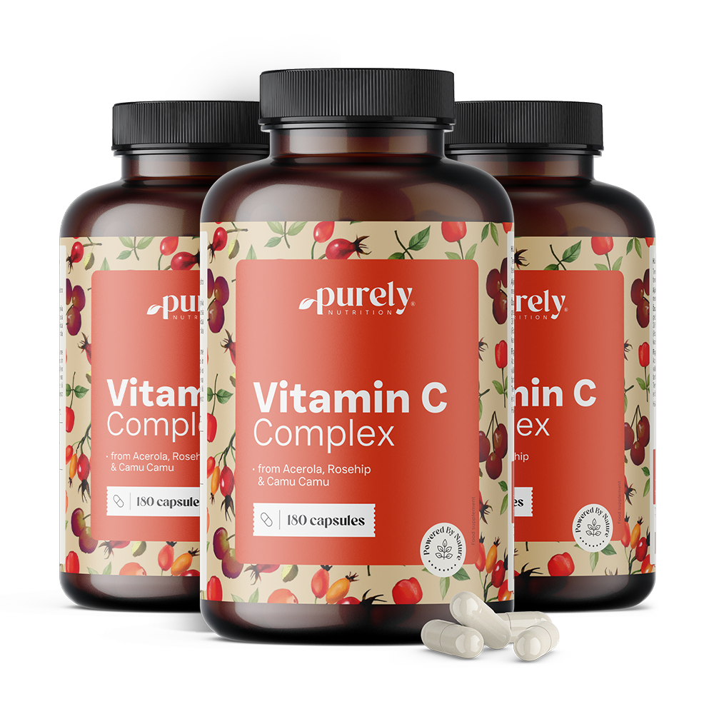3x Vitamín C komplex – z aceroly, šípku a camu camu, dohromady 540 kapslí