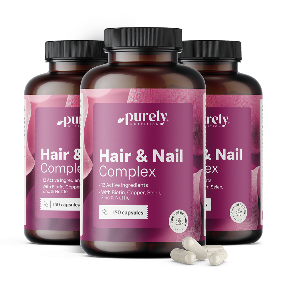 3x Hair & Nail Complex – vitamíny a minerály na vlasy a nehty, dohromady 540 kapslí